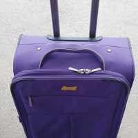 Quality purple leather traveling luaguage box for Unisex (L)