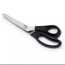 Stainless Steel Scissors - Black Plastic Handle