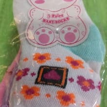 Affordable White Cotton 3in1 Baby Socks