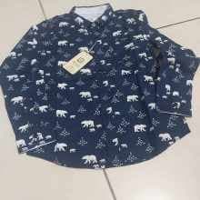 Quality Black and Animal Designed Cotton Short Sleeve shirt-Boys