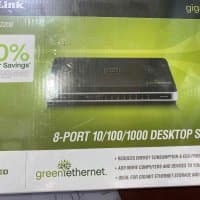 D-Link DGS-2208 8Port Gigabit 8-Port 10/100/1000/ Desktop Switch Wired Green Ethernet-Black
