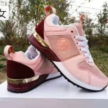 Original Louis Vuitton Ladies Pink Sneakers Footwear Shoe Canvas in different colour and sizes.