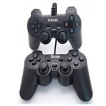 UCOM DOUBLE GAME PAD BLACK COLOR, LAPTOP WIRED GAME PAD