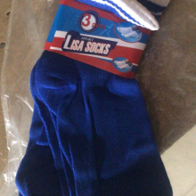 Quality Unisex Lisa 6Pairs Blue Cotton Socks