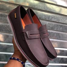 Men classy slip-on Loafer Leather shoes for all occasions - Brown available in different sizes