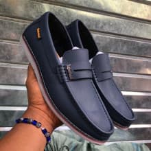 Men Business casual slip-on walkabout Loafer Leather shoes - Black available in different sizes