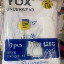 Yox 3  in 1pieces Cotton white  men underwear 120g