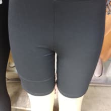 Quality silk stretchy female black short leggings for ladies