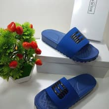 Sleek MEN Rubber Slides in Wholesale Quantity Available in Sizes 40 -45 - Blue