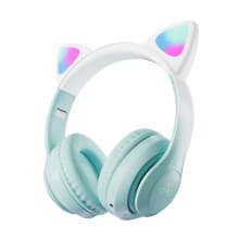 Quality Cute Cat design headset blue color,  durable quality headphones , sound earphones