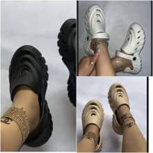 Ladies Luxury Rubber CROCS Available in Sizes 37-42 - Black, Nude.Silver
