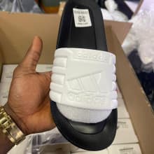 Adidas Men Quality Designer Slides Available in Different Sizes -  White