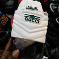 Gucci White Quality MEN RUBBER SLIDES Available in Different Sizes