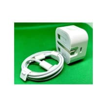 Durable quality Apple charger with lightning cable white color, iPhone type to type c power adapter