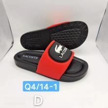 Lacoste High Quality Men Rubber Slides Available in Sizes 40 -45 - Red