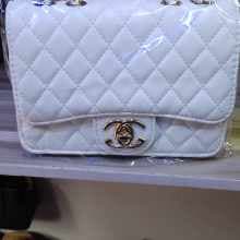 Quality White Leather CHANNEL Ladies Hand Bag