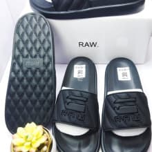 Raw Men Designer Rubber Slides Available in Different Sizes,- Black