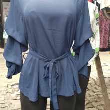 Female Navy Blue chiffon coperate outing casual wear for ladies