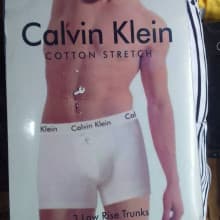 Quality  Male White Cotton CALVIN KLEIN Stretchy boxer underwear for Men in different size