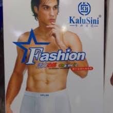 Quality Male  White kalusini cotton white pant boxer underwear for Men in different size