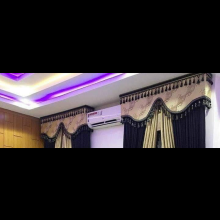 Quality Curtain Board Fringes Black In Yards - Bedroom Curtains