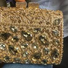 Ladies gold clutch purse