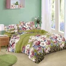Floral Bedsheet and Duvet Set with Four Pillow Cases