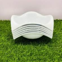 12 pieces Unbreakable Ceramic Curve plates- White