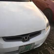 White Honda Accord  ( Nigerian Used )