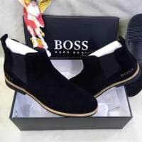 Men Designer Classy walkabout casual formal Leather Boots occasions- Black available in different sizes Boss