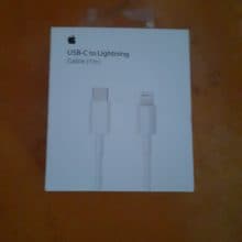 Type C to lightning cable white color, durable smartphone cord
