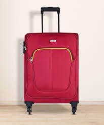 Red Polyester Travelling hand Luggage Bag.